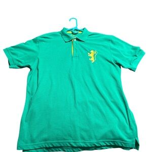 U.S. Polo Assn. Teal Polo Shirt with Yellow Lion Emblem